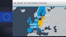 Karte zur EU-Osterweiterung vor 20 Jahren | Bild: Bayerischer Rundfunk 2024