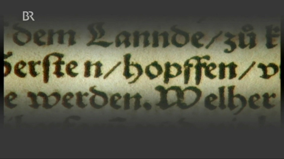 Auszug aus alter Schrift über Hopfen | Bild: Bayerischer Rundfunk