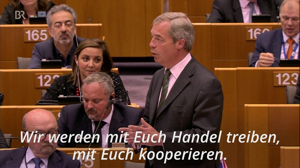 Nigel Farage in Brüssel | Bild: Bayerischer Rundfunk