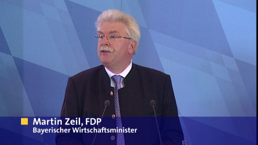 Wirtschaftsminister Martin Zeil (FDP) | Bild: Bayerischer Rundfunk