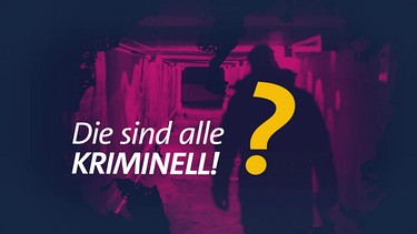 Schriftzug: "Die sind alle kriminell!?" | Bild: BR, colourbox.com, picture-alliance/dpa; Montage: BR