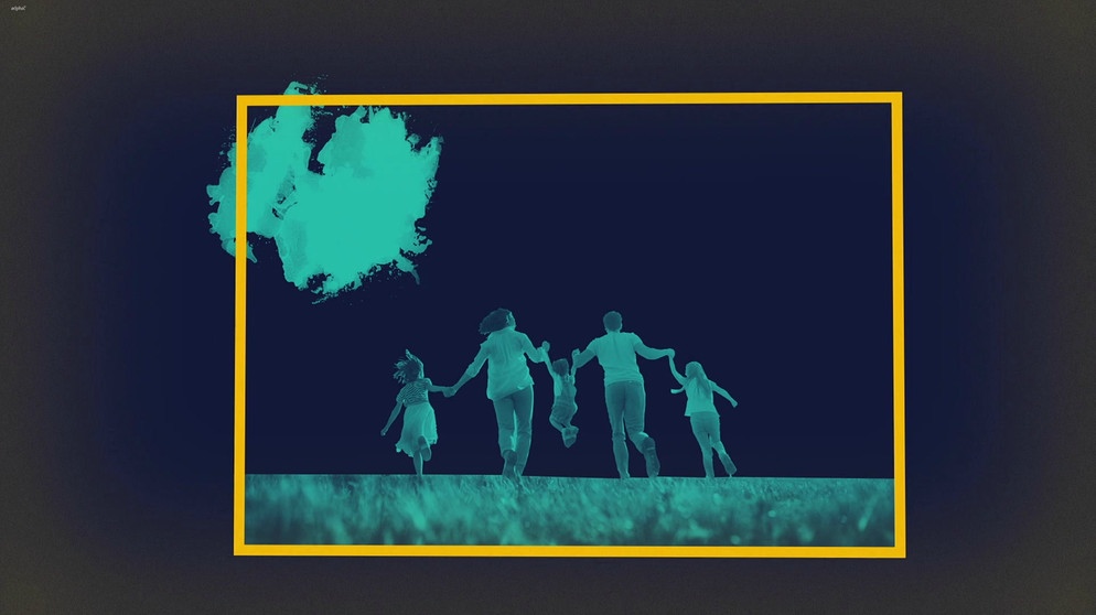 Familie läuft über eine Wiese, Symbolbild | Bild: Bayerischer Rundfunk