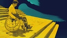 Rollstuhlfahrer vor Treppen | Bild: Bayerischer Rundfunk