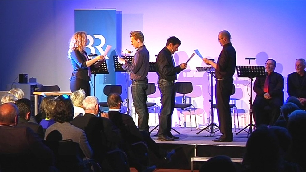 Ulrike Möller, Philipp Niedersen, Marco Steeger und Tobias Föhrenbach auf der Bühne | Bild: Bayerischer Rundfunk