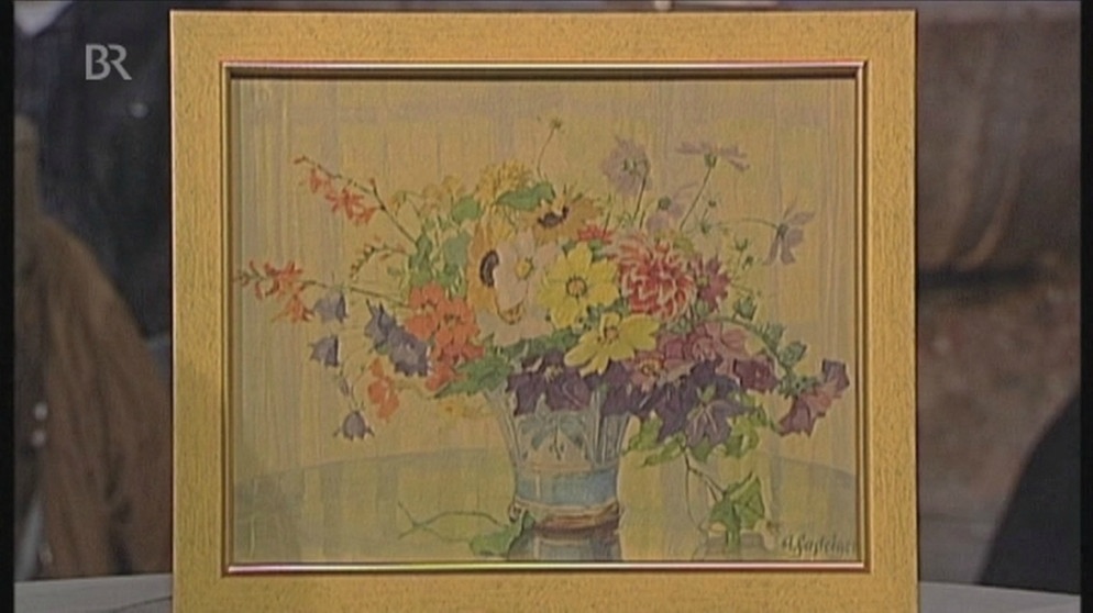 Blumenbild, Kunstdruck nach einem Blumenstillleben von Anna Sophie Gasteiger | Bild: Bayerischer Rundfunk