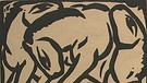 Holzschnitt "Pferde". Dieser Holzschnitt mit Franz Marc ähnlichen Pferden von 1916 ist ein Frühwerk von Georg Schrimpf, der durch seine Werke der Neuen Sachlichkeit den endgültigen künstlerischen Durchbruch hatte. Geschätzter Wert: 800 bis 1.200 Euro  | Bild: Bayerischer Rundfunk