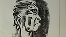 Männerprofil Otto Dix. Grimmig und desillusioniert, so erscheint der bedeutende deutsche Expressionist Otto Dix auf diesem Selbstporträt im Profil, das er um 1969 als Lithographie geschaffen hatte. Geschätzter Wert: 700 bis 1.000 Euro | Bild: Bayerischer Rundfunk