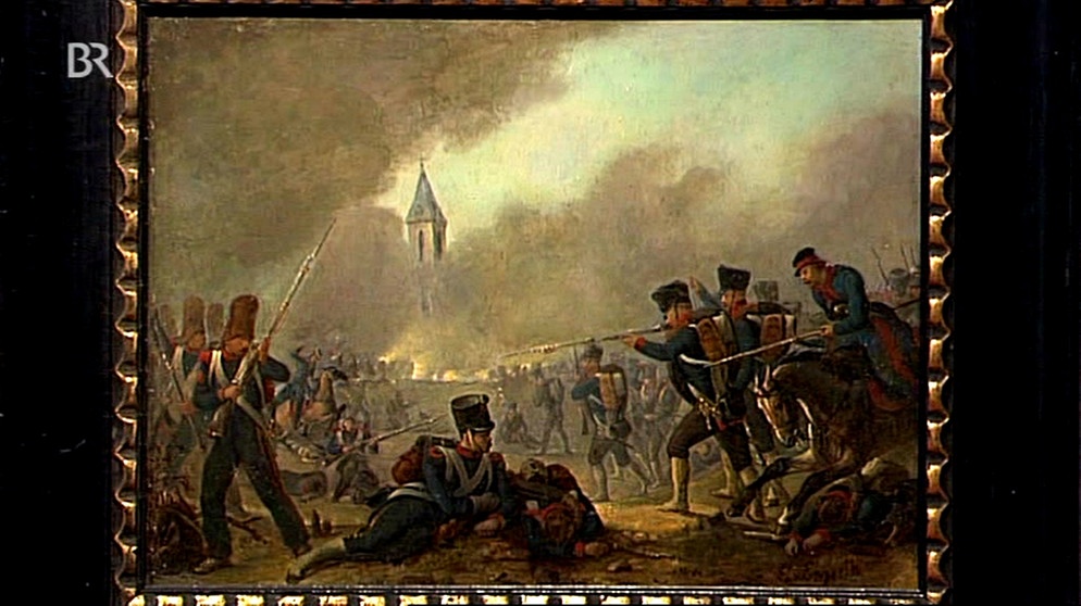 Schlachtenbild, Rückzug der napoleonischen Truppen | Bild: Bayerischer Rundfunk