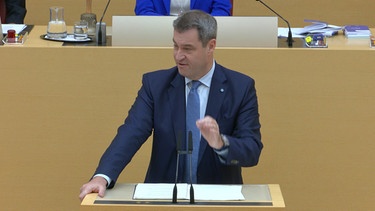 Ministerpräsident Markus Söder spricht im Landtag | Bild: Bayerischer Rundfunk 2019