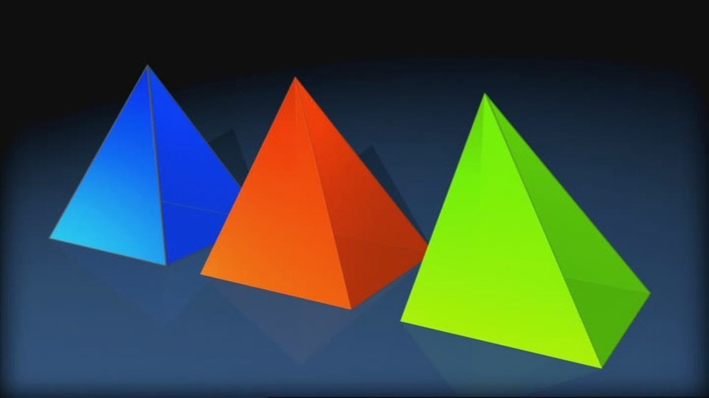 Farbige Pyramiden | Bild: Bayerischer Rundfunk