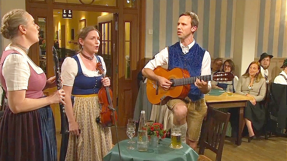 Der Bolzwanger Dreigsang beim Musikantentreffen am Starnberger See | Bild: Bayerischer Rundfunk 2023