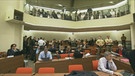 Gerichtssaal, in dem der NSU-Prozess stattfindet | Bild: Bayerischer Rundfunk
