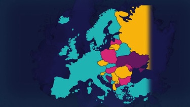 Symbolbild: Landkarte Europa nach dem Zerfall der Sowjetunion | Bild: BR, colourbox.com, picture-alliance/dpa; Montage: BR