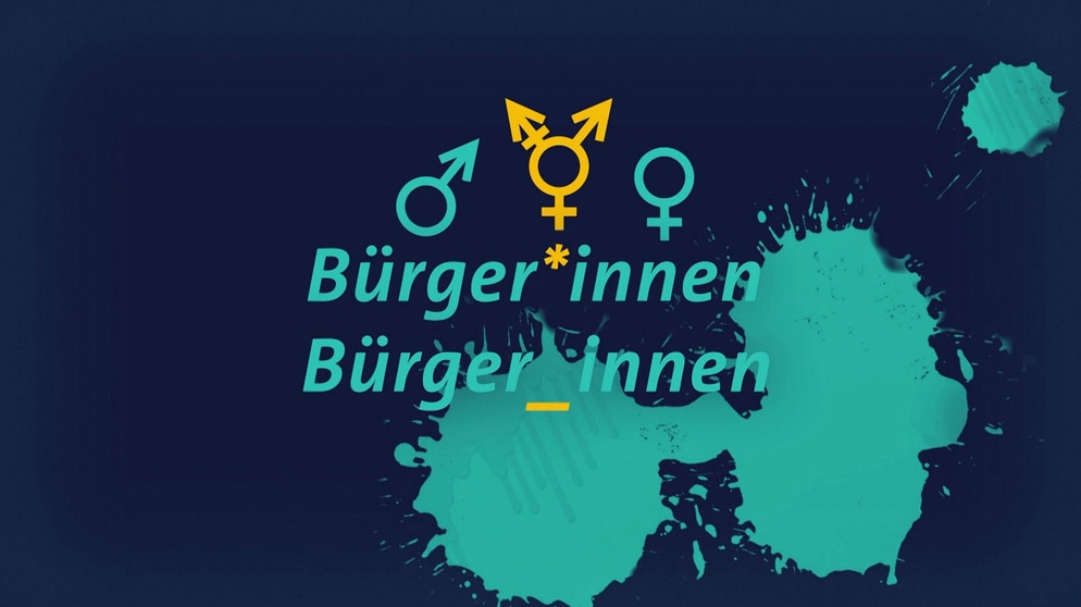 Gendersternchen und Gendergap im Wort Bürgerinnen | Bild: Bayerischer Rundfunk