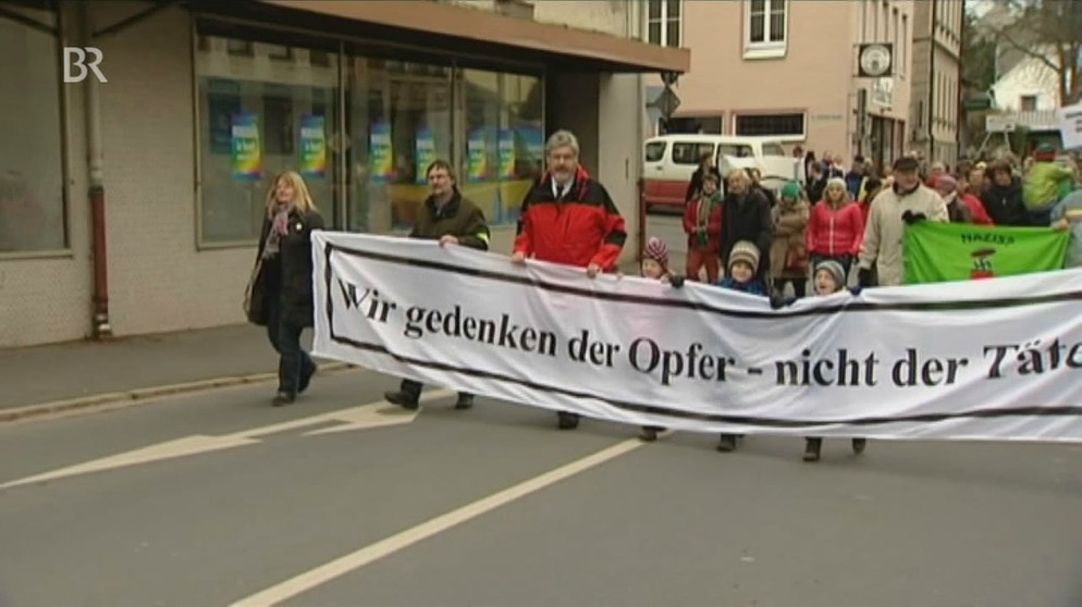 Demonstration gegen Rechts in Wunsiedel | Bild: Bayerischer Rundfunk
