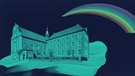 Ein Schulgebäude, darüber ein Regenbogen | Bild: BR, picture-alliance/dpa, colourbox.com, Montage: BR