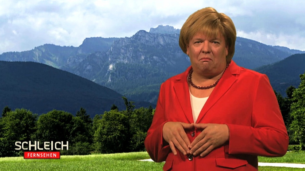 Helmut Schleich als Angela Merkel | Bild: Bayerischer Rundfunk