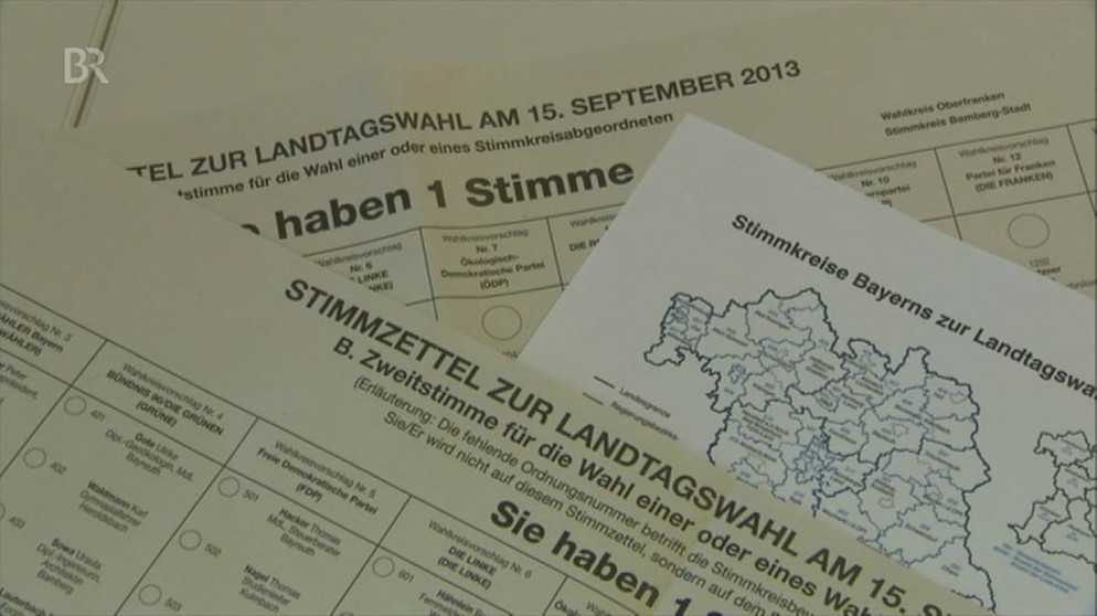 Stimmzettel | Bild: Bayerischer Rundfunk