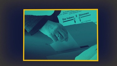 Hand wirft Wahlzettel in Wahlurne | Bild: BR, colourbox.com, picture-alliance/dpa; Montage: BR