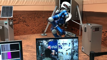 Live-Robotik-Experiment zwischen ISS und Erde | Bild: DLR Institut