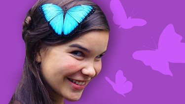 Anna mit einem Schmetterling im Haar | Bild: BR