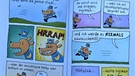 Beispielseite aus dem Comic "Dog Man" von Dav Pilkey (Bilder und Text), Adrian-Verlag. | Bild: BR | Cornelia Neudert