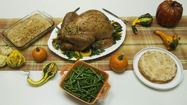 Thanksgiving: Festessen mit Truthahn. | Bild: picture-alliance/dpa