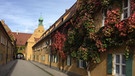 Fuggerei Augsburg: Im Herbst werden die Weinblätter rot. | Bild: BR | Susanne Roßbach