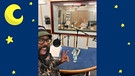 Roger Rekless (David  Myonga) postet während der Sprachaufnahme für das Betthupferl ein Selfie. | Bild: Foto: privat | colourbox.com/#224965; Montage: BR