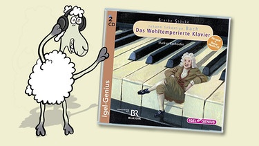 CD-Cover "Johann Sebastian Bach - Das Wohltemperierte Klavier" von Markus Vanhoefer | Bild: Schaf Elvis: Teresa Habild | CD-Cover: Igel Records | Montage BR