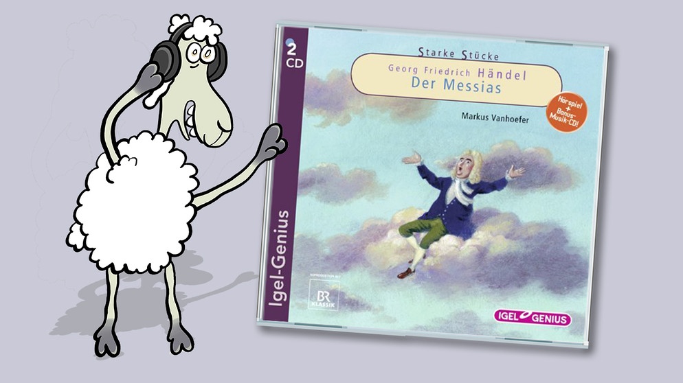 CD-Cover: "Händel - Der Messias" von Markus Vanhoefer | Bild: Schaf Elvis: Teresa Habild | CD-Cover: Igel Records | Montage BR