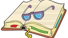 Illustration: Ein aufgeschlagenes Buch mit einer Brille | Bild: colourbox.com