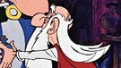 Druide Miraculix mit Asterix und Obelix | Bild: picture-alliance/dpa