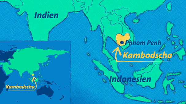 Karte: Hier liegt Kambodscha | Bild: BR