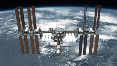 Die Internationale Raumstation (ISS) im Weltall. | Bild: dpa/Kao Corporation/Kao Corporation/obs