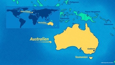 Karte von Australien | Bild: BR