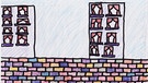 Die Berliner Mauer gemalt von Aanya aus der Grundschule Grafing | Bild: BR