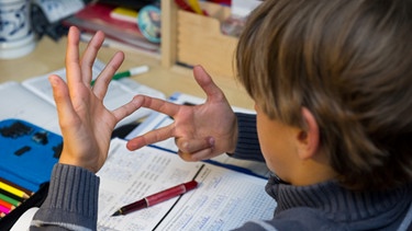 Ein Junge macht seine Hausaufgaben im Fach Mathematik. | Bild: picture-alliance/dpa