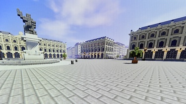 Im Videospiel "Minecraft" wurden schon ganze Städte nachgebaut: Hier die französische Stadt Nancy. | Bild: picture-alliance/dpa