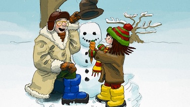 Illustration zu Wintergeschichten mit Wumme, einer legendären Kinderradio-Serie aus dem BR-Archiv | Bild: BR/Christian Sonnberger