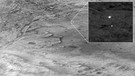 Eine Satellitenaufnahme zeigt den Mars-Rover "Perseverance" während der Landung kurz vor dem Aufsetzen auf der Marsoberfläche. | Bild: Foto: Nasa/Jpl-Caltech/PA Media/dpa