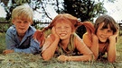 Pippi und ihre Freunde Annika und Tommy | Bild: picture-alliance/dpa