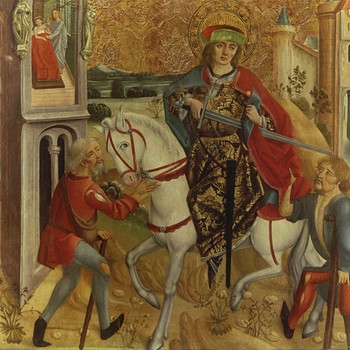 Gemälde "Mantelteilung und Traum des Heiligen Martin" aus dem Jahr 1502. | Bild: picture alliance/akg-images