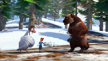 Der Bärenmarder (Folge 27) / Guilio ist zwar ein Bärenmarder, aber gefährlich ist er nicht. | Bild: 2016 Studio 100 Animation/BR/Studio 100 NV