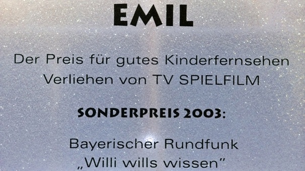 EMIL-Sonderpreis 2003 für die Folge "Wie ist das mit dem Tod?" aus der Reihe Willi wills wissen  | Bild: BR