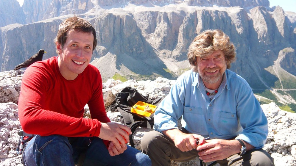 Wer stand auf dem Dach der Welt? Reinhold Messner / Willi Weitzel und Reinhold Messner auf dem Grossglockner | Bild: BR