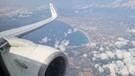 Blick aus dem Flugzeug auf die Bucht von Palma de Mallorca. | Bild: pa/dpa