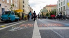 Temporäre Ummarkierung der Straße | Bild:
Elif Simge Fettahoğlu, Technische Universität München, Lehrstuhl Urban Design