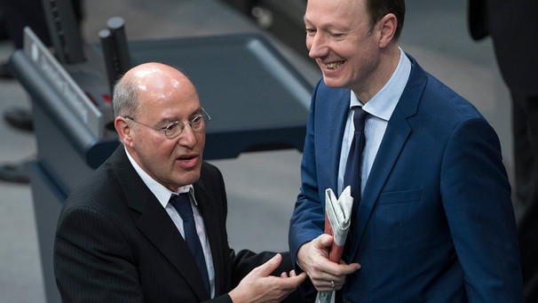 Gregor Gysi und Martin Sonneborn bei der Bundesversammlung 2017 | Bild: Emmanuele Contini/NurPhoto/picture alliance