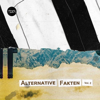 Cover des Samplers "Alternative Fakten" mit Grafik von stilisierter Berg-Silhouette | Bild: Alternative Fakten